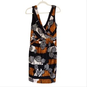 Anthropologie Deletta dress soft cotton geometric brown black Spring size. Med